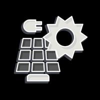 Icon Solar Power. related to Solar Panel symbol. glossy style. simple design illustration. vector