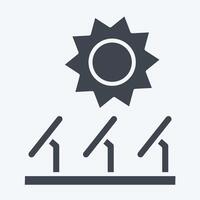 Icon Solar Plant. related to Solar Panel symbol. glyph style. simple design illustration. vector