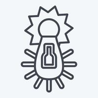 Icon Solar Electricity. related to Solar Panel symbol. line style. simple design illustration. vector