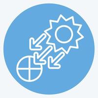 Icon Sunlight. related to Solar Panel symbol. blue eyes style. simple design illustration. vector