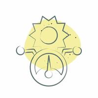 Icon Solar Power Meter. related to Solar Panel symbol. Color Spot Style. simple design illustration. vector