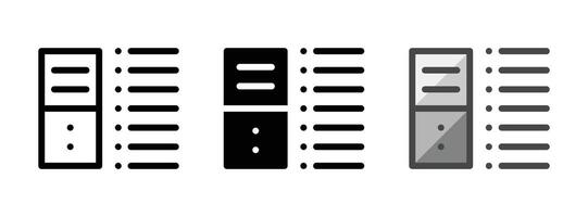 Multipurpose Desktop Computer Vector Icon in Outline, Glyph, Filled Outline Style