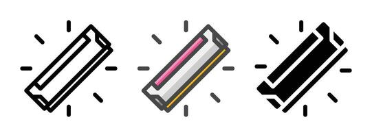 Multipurpose RGB RAM Vector Icon in Outline, Glyph, Filled Outline Style