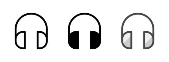 Multipurpose Headphone Vector Icon in Outline, Glyph, Filled Outline Style