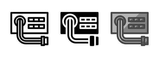 Multipurpose Semi Modular PSU Vector Icon in Outline, Glyph, Filled Outline Style