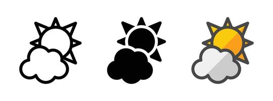 Multipurpose Sky Vector Icon in Outline, Glyph, Filled Outline Style