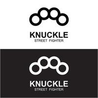 Steel brass knuckles logo vector. Gangster, thug, bandit symbol icon. This logo is perfect for a brand that seeks a playful but musculine feel. vector