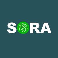 sora ai icono texto a vídeo en línea vídeo generador vector. sora es un artificial inteligencia de texto a vídeo generador, vídeo modelo de abierto chat, sora logo virtual profundo aprendiendo. vector