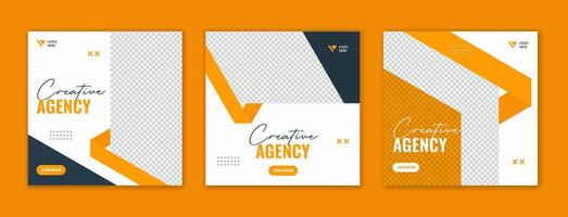 Creative corporate social media post design, business online square layout. Abstract vector template