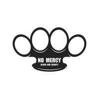 Steel brass knuckles logo vector. Gangster, thug, bandit symbol icon. This logo is perfect for a brand that seeks a playful but musculine feel. vector