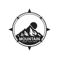 montaña icono logo modelo vector ilustración diseño. logo adecuado para viajar, aventura, desierto, y marca empresa