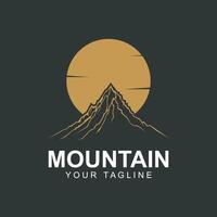 Mountain icon Logo Template Vector illustration design. logo suitable for travel, adventure, wilderness, and brand company