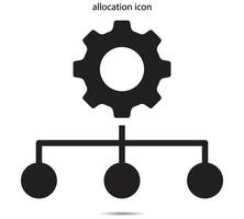 allocation icon, Vector illustrator