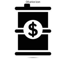 petróleo precio icono vector