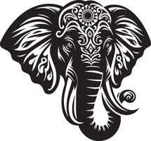 minimalista y sencillo hermosa elefante silueta vector imagen en blanco antecedentes