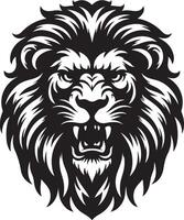 Angry Lion head vector illustration on a white background