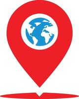 Location pin icon flat vector illustration design. Modern GPS location symbol