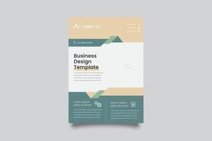 Business abstract vector template for Flyer, Brochure, Annual Report, Magazine, Poster, Corporate Presentation, Portfolio, with yellow and green color size A4 Free Vector