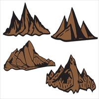 Mountains bundle art Natural Mountains File, Silhouette Mountain vector