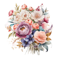 AI generated Foral flower bouquet design, Abstract metallic flower design, Digital flower painting, Floral textile design, glossy flower design, Embossed flower pattern png