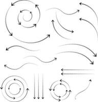 flechas a marca en plano estilo vector