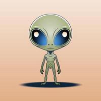 extraterrestre linda dibujos animados. vector