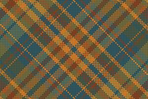 Tartan plaid pattern with texture and warm color. vector