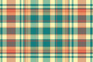 Tartan plaid pattern with texture and warm color. vector