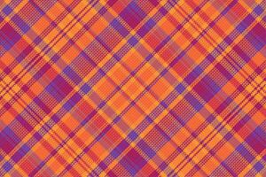 Tartan plaid pattern with texture and warm color. vector