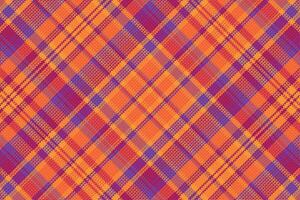 Tartan plaid pattern with texture and warm color. vector