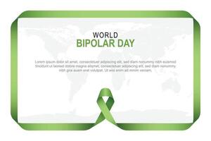 mundo bipolar día, salud antecedentes. vector