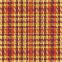 Tartan plaid pattern with texture and warm color. vector