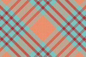 Tartan plaid pattern with texture and warm color. vector