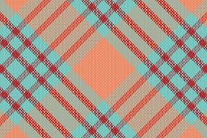 Tartan plaid pattern with texture and warm color. vector