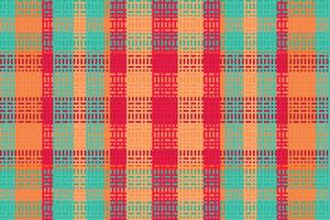 Tartan plaid pattern with texture and warm color. vector