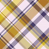 Tartan plaid pattern with texture and warm color. vector