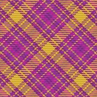 Tartan plaid pattern with texture and warm color. vector