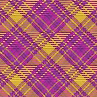 Tartan plaid pattern with texture and warm color. vector