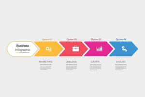 Infographic vector, graph. presentation. Business concepts, parts, steps, processes. Visualization of infographic data. Startup template. - Vector