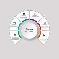 infografía vector, grafico. presentación. negocio conceptos, partes, pasos, procesos. visualización de infografía datos. puesta en marcha modelo. - vector