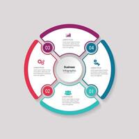 Infographic vector, graph. presentation. Business concepts, parts, steps, processes. Visualization of infographic data. Startup template. - Vector