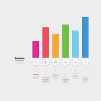 infografía vector, grafico. presentación. negocio conceptos, partes, pasos, procesos. visualización de infografía datos. puesta en marcha modelo. - vector