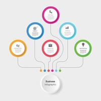 infografía vector, grafico. presentación. negocio conceptos, partes, pasos, procesos. visualización de infografía datos. puesta en marcha modelo. - vector