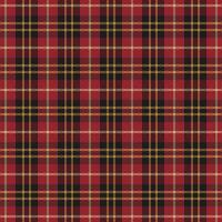 Tartan plaid pattern with texture and warm color. vector
