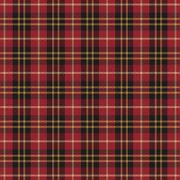 Tartan plaid pattern with texture and warm color. vector