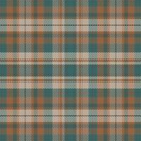Tartan plaid pattern with texture and warm color. vector