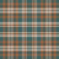 Tartan plaid pattern with texture and warm color. vector