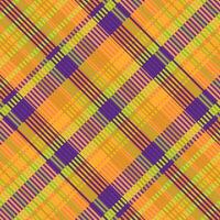 Tartan plaid pattern with texture and warm color. vector