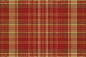 Tartan plaid pattern with texture and warm color. vector