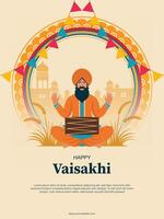 Vaisakhi background. Religious vector